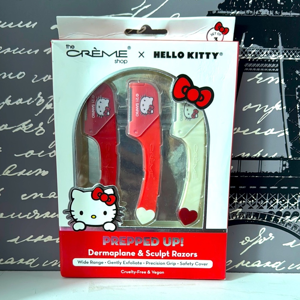 The Creme Shop x Hello Kitty Prepped Up Dermaplane & Sculpt set of 3